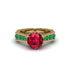 Ruby Victorian Scroll Engagement Ring - Kehlani No. 25