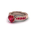 Ruby Victorian Scroll Engagement Ring - Kehlani No. 56