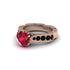 Ruby Victorian Scroll Engagement Ring - Kehlani No. 41