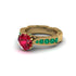 Ruby Victorian Scroll Engagement Ring - Kehlani No. 25 image 3