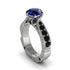 Sapphire Victorian Scroll Engagement Ring - Kehlani No. 45
