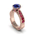 Sapphire Victorian Scroll Engagement Ring - Kehlani No. 59