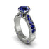 Sapphire Victorian Scroll Engagement Ring - Kehlani No. 75