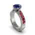 Sapphire Victorian Scroll Engagement Ring - Kehlani No. 60 image 1