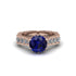 Sapphire Victorian Scroll Engagement Ring - Kehlani No. 14