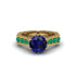Sapphire Victorian Scroll Engagement Ring - Kehlani No. 28