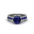 Sapphire Victorian Scroll Engagement Ring - Kehlani No. 75