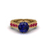Sapphire Victorian Scroll Engagement Ring - Kehlani No. 58 image 2