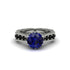 Sapphire Victorian Scroll Engagement Ring - Kehlani No. 45