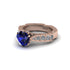 Sapphire Victorian Scroll Engagement Ring - Kehlani No. 14