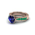 Sapphire Victorian Scroll Engagement Ring - Kehlani No. 29 image 3