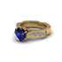 Sapphire Victorian Scroll Engagement Ring - Kehlani No. 13 image 3