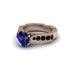 Sapphire Victorian Scroll Engagement Ring - Kehlani No. 44 image 3