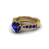 Sapphire Victorian Scroll Engagement Ring - Kehlani No. 73
