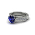 Sapphire Victorian Scroll Engagement Ring - Kehlani No. 15 image 3