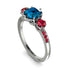 Vintage 3 Stones Blue Topaz Ring With Micro Pave - Luna No. 515