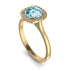 Vintage Classic Halo Cushion Aquamarine Ring - Skylar No. 401