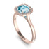 Vintage Classic Halo Cushion Aquamarine Ring - Skylar No. 402