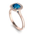 Vintage Classic Halo Cushion Blue Topaz Ring - Skylar No. 502 image 3