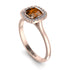 Vintage Classic Halo Cushion Brown Diamond Ring - Skylar No. 1102