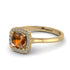 Vintage Classic Halo Cushion Brown Diamond Ring - Skylar No. 1101