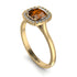 Vintage Classic Halo Cushion Brown Diamond Ring - Skylar No. 1101