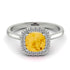 Vintage Classic Halo Cushion Citrine Ring - Skylar No. 603