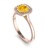 Vintage Classic Halo Cushion Citrine Ring - Skylar No. 602