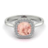 Vintage Classic Halo Cushion Morganite Ring - Skylar No. 903 image 3