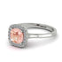 Vintage Classic Halo Cushion Morganite Ring - Skylar No. 903 image 1