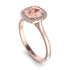 Vintage Classic Halo Cushion Morganite Ring - Skylar No. 902