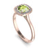 Vintage Classic Halo Cushion Peridot Ring - Skylar No. 702