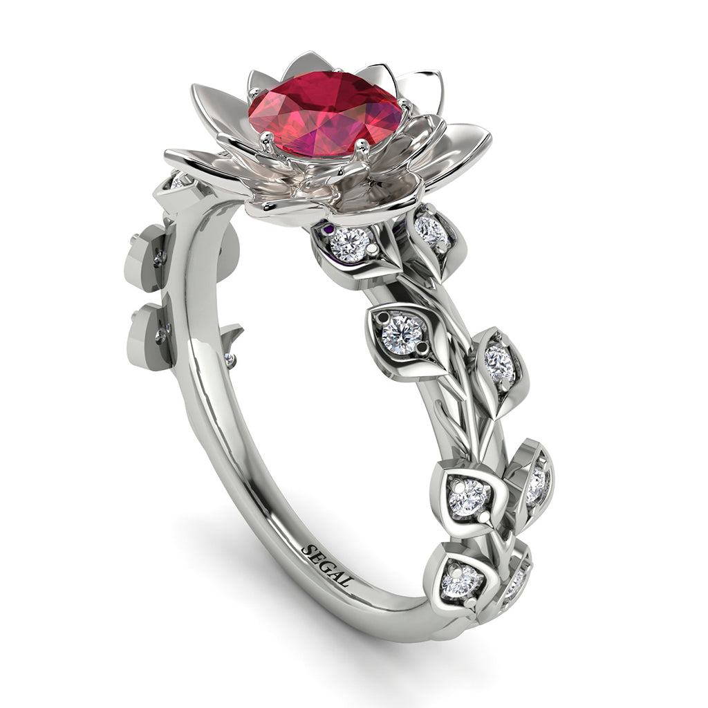 Lotus Flower And Leaves - Anna no. 9