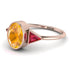 Geometrical Bezel Yellow Diamond Ring - Trinity No. 1011
