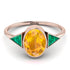 Geometrical Bezel Yellow Diamond Ring - Trinity No. 1005 image 3
