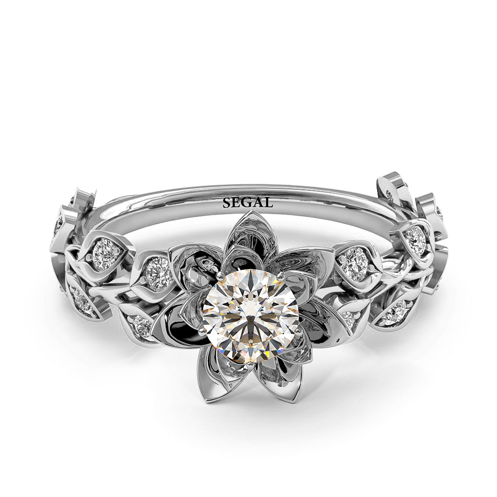 Lotus Flower And Leaves - Anna no. 3