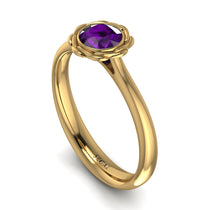 Solitaire Minimalist Amethyst Ring - Eden No. 301 image 1