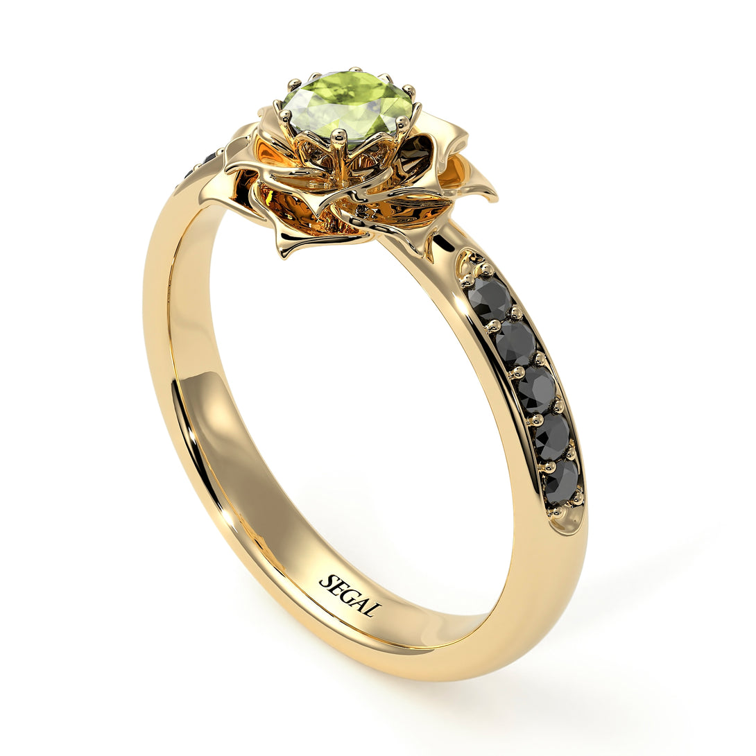 A lady's Rose Peridot Ring- Elena no. 704