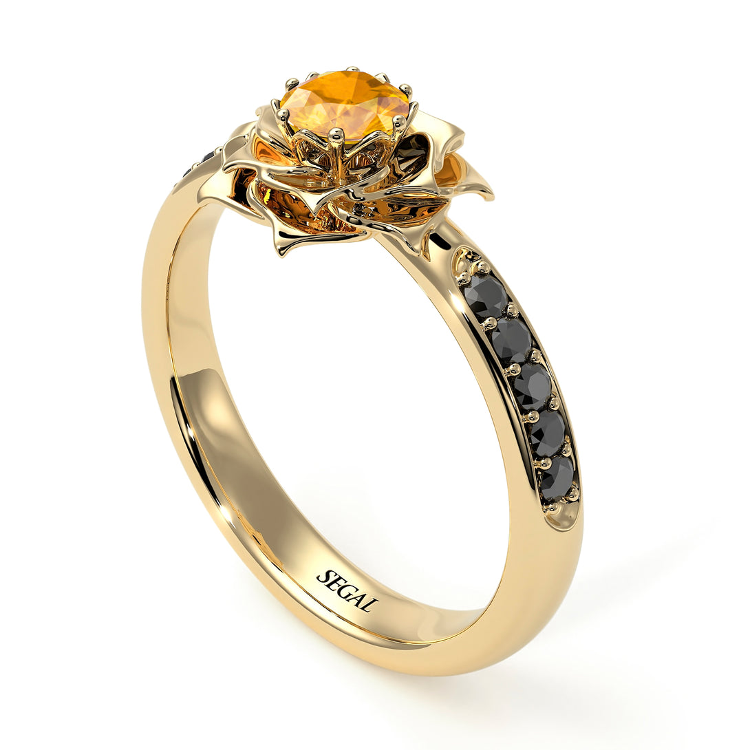 A lady's Rose Yellow Diamond Ring- Elena no. 1004