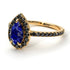 Pear Shaped Halo Sapphire Ring - Janet No. 28