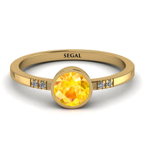 Bezel Minimalist Yellow Diamond Ring - Kinsley No. 1001 image 1