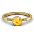 Bezel Minimalist Yellow Diamond Ring - Kinsley No. 1001