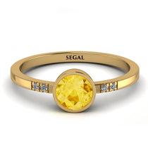 Bezel Minimalist Citrine Ring - Kinsley No. 601 image 1