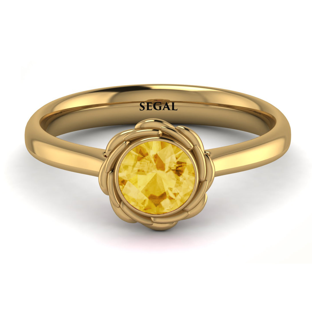 Solitaire Minimalist Citrine Ring - Eden No. 601