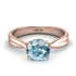 Solitaire Twist Shank Aquamarine Ring - Eleanor No. 402