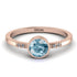 Bezel Minimalist Aquamarine Ring - Kinsley No. 402 image 1