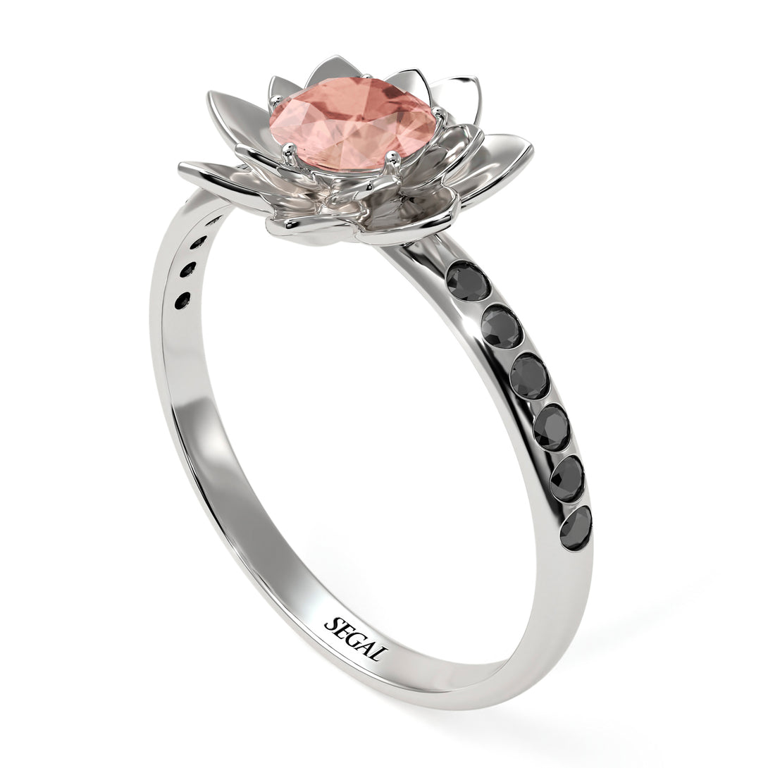 Lotus Flower Morganite ring - Lotus no. 906