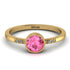 Bezel Minimalist Pink Moissanite Ring - Kinsley No. 801 image 1