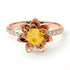 Lotus Flower Citrine ring - Lotus no. 602