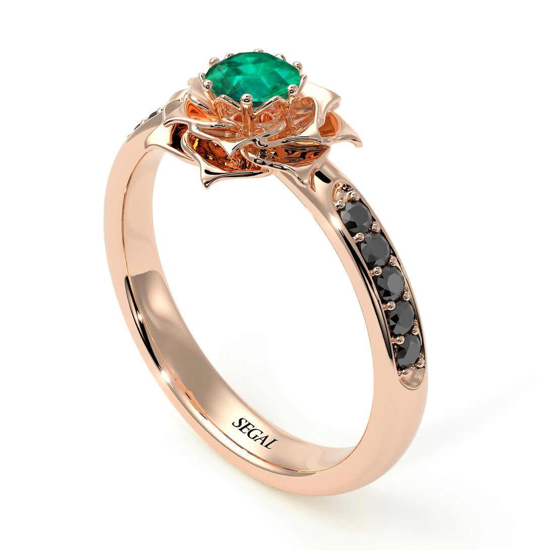 A lady's Rose Emerald Ring - Elena no. 20